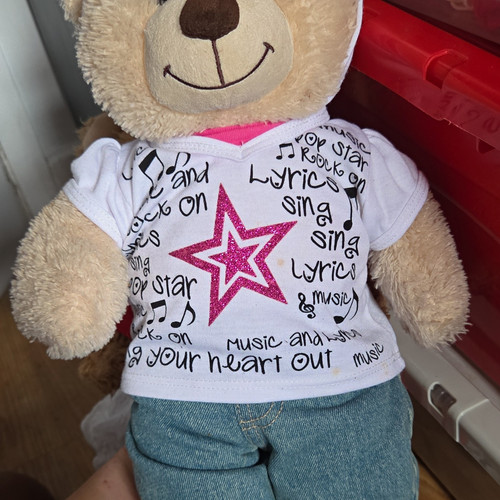 Build bear cream teddy with - cream,