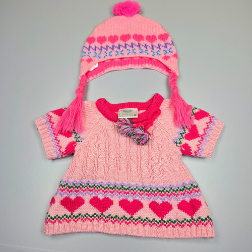 Build bear pink knitted - build,