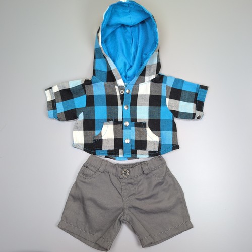 Build bear blue black check - a,