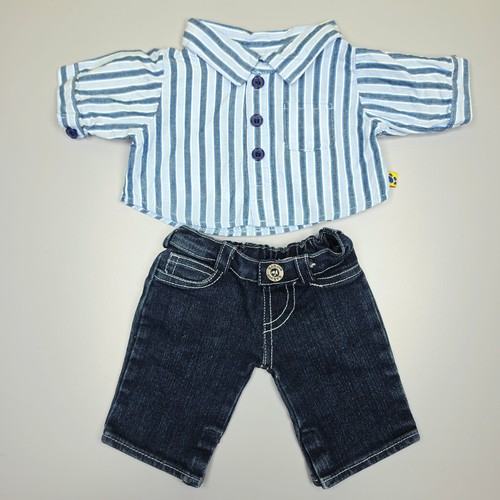 Build bear blue striped - build,