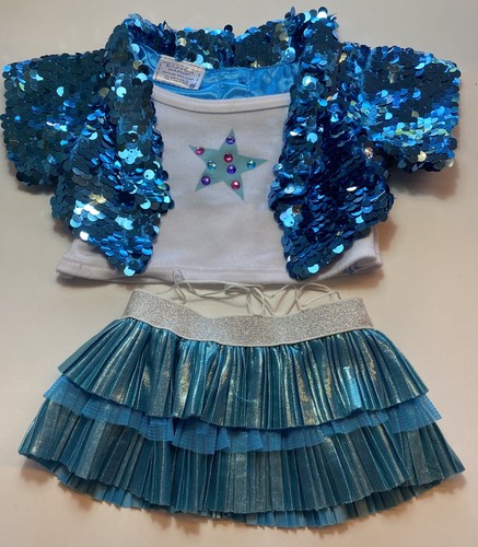 Build bear blue white - white, sequin
