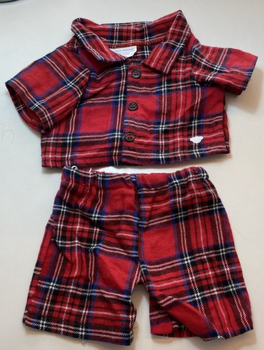 Build bear red tartan pyjama - a,