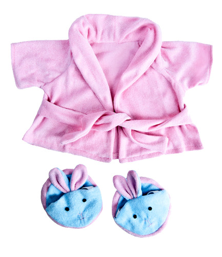 Pink bathrobe slippers 16 - pink, &