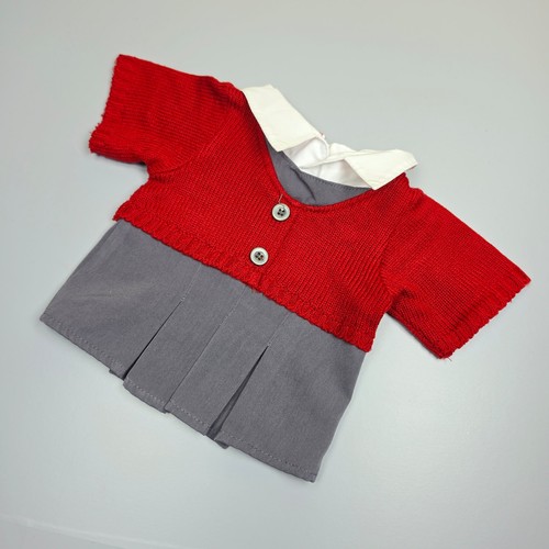 Build bear red knit grey - a,