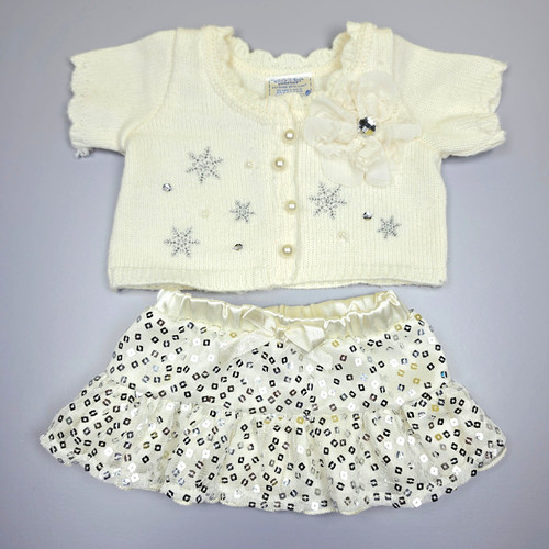 Build bear cream knit floral - a,