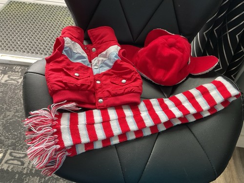 Build bear red gilet hat - build,