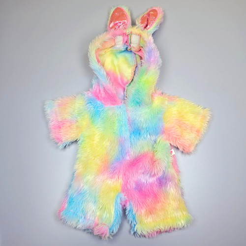 Build bear rainbow faux fur - a,