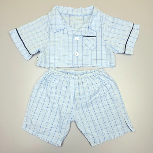 Build bear blue checked - bear,