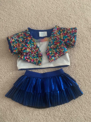 Build bear blue sequin - bear,
