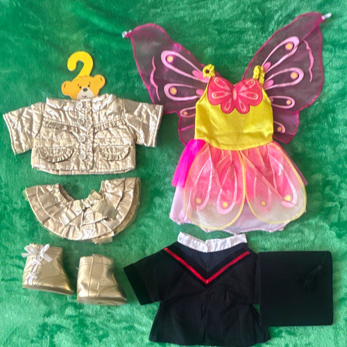 Build bear girl - gold, outfit