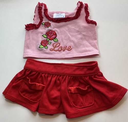 Build bear pink rose - bear, love