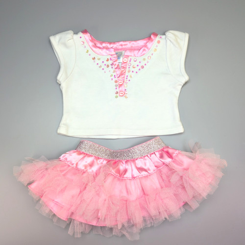 Build bear white - build, embellished