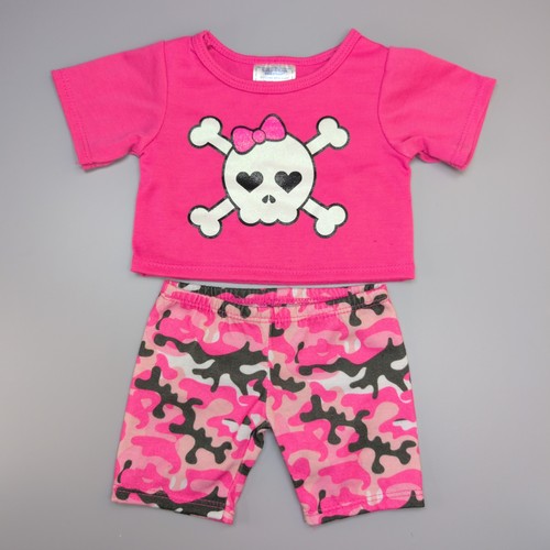Build bear pink skull print - bear,