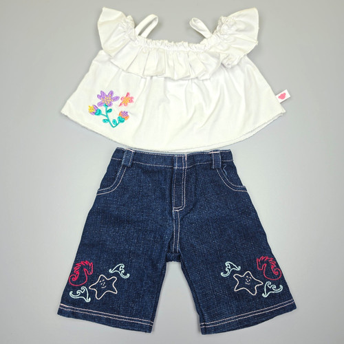 Build bear white floral - build,
