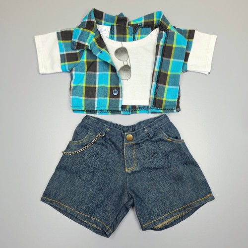 Build bear blue checked - blue,
