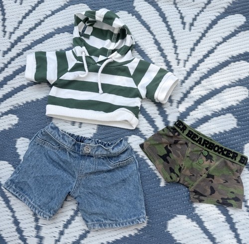 Build bear green stripe - bear,