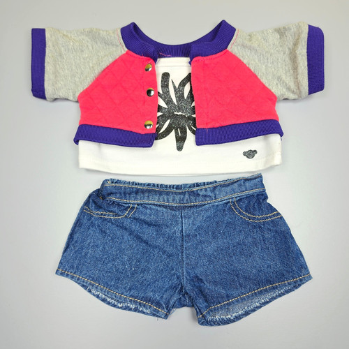 Build bear pink grey varsity - build,